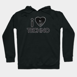 I Heart Techno Hoodie